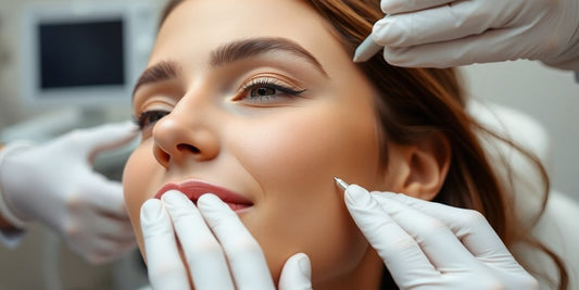 A woman undergoing Restylane Contour treatment in a clinic.