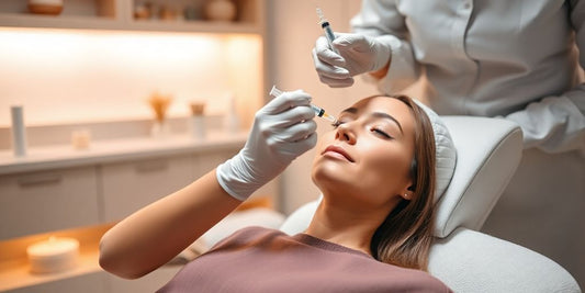 Patient receiving Botox in a calm spa environment.