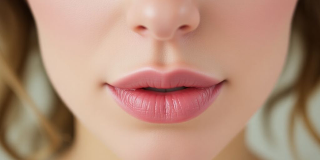 Woman's lips before Juvederm Volbella XC treatment.