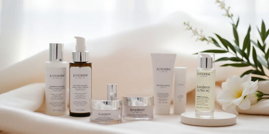 Skincare products for Juvederm Ultra XC aftercare.