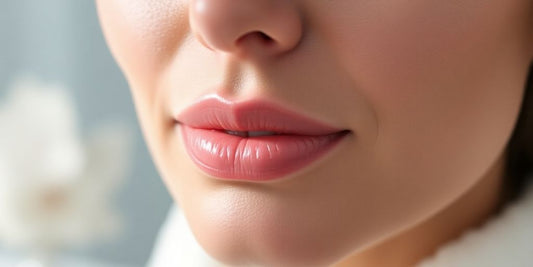 Close-up of lips after Juvederm Volbella XC treatment.