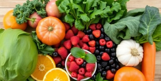 Colorful fruits and vegetables for immune health.